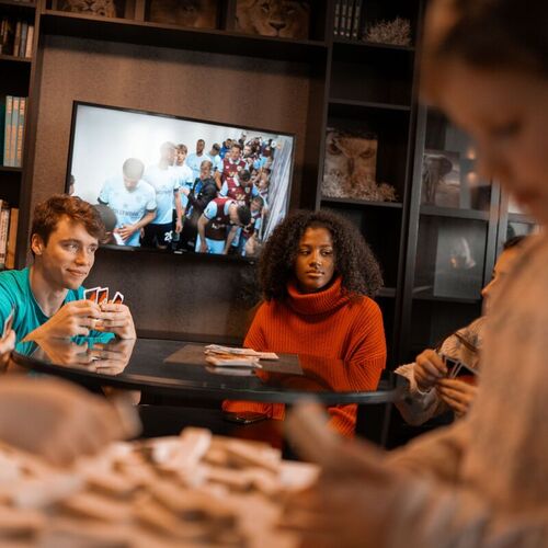 samen ontspannen in de living